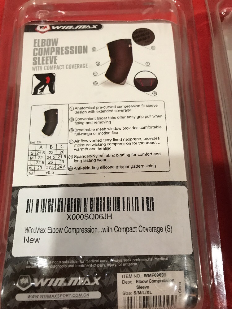 2 NIP Winmax Elbow Support Compression Sleeve With Compact Coverage S