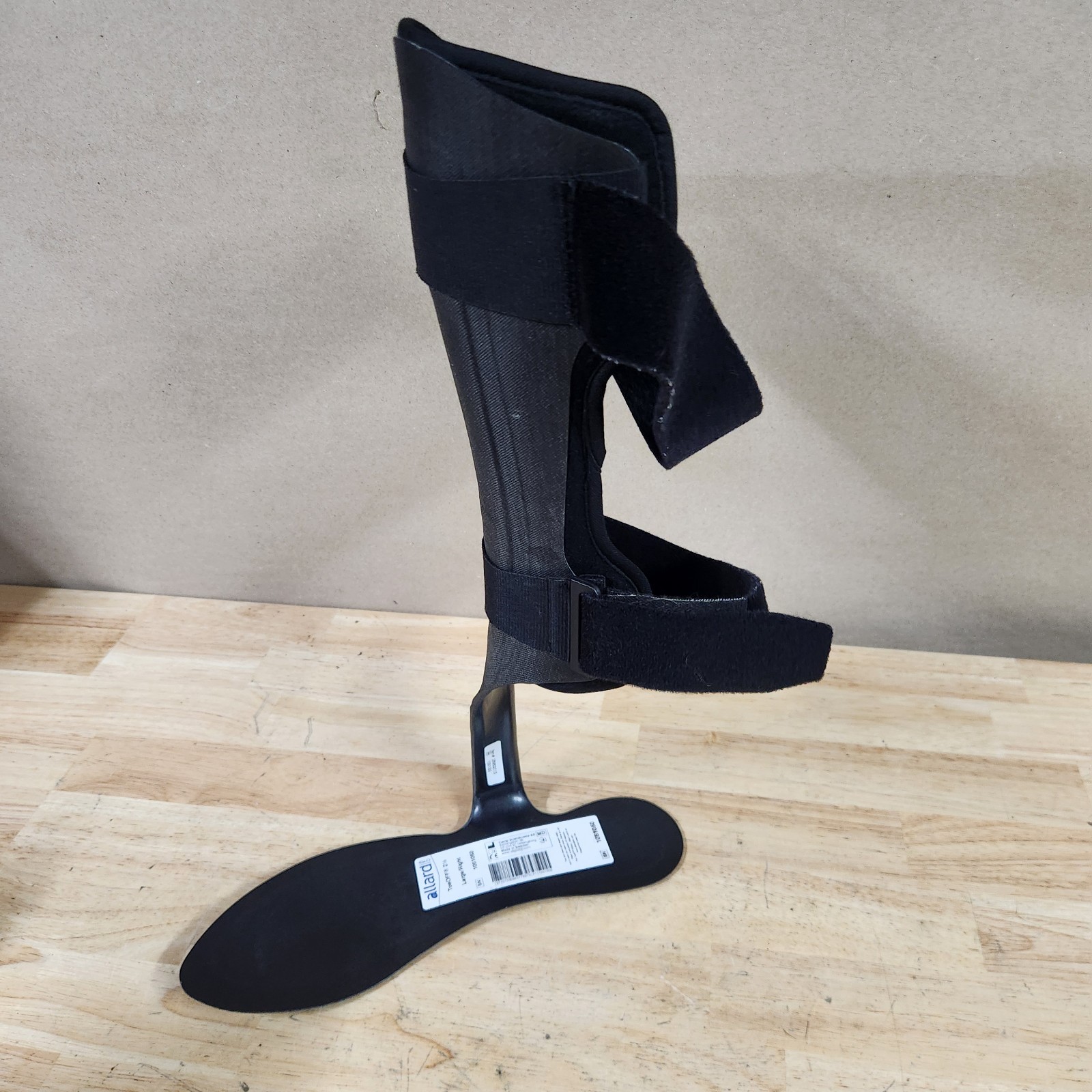 Allard Toe Off 2-1/2 AFO LARGE Right Black Ankle Foot Orthosis Drop Foot