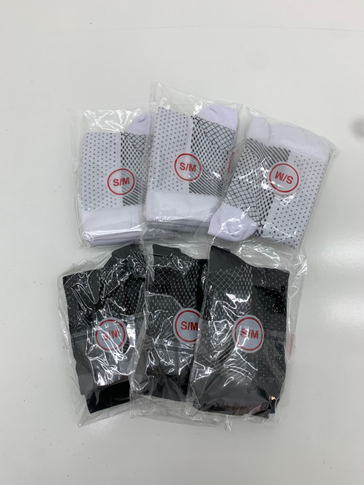 Unisex Adult 6 Pack Black White Elbow Sleeves Size Small