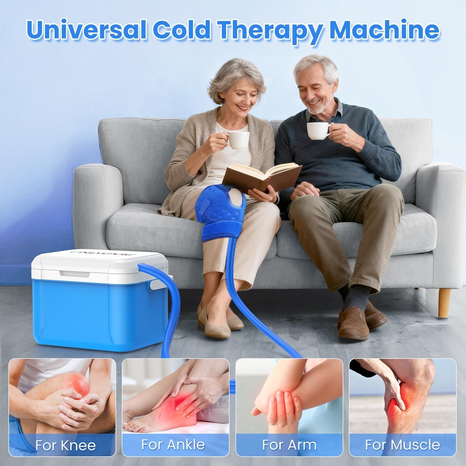 Cold Therapy Machine Knee Surgery Ice Machine Quiet Pump 12Hr Portable