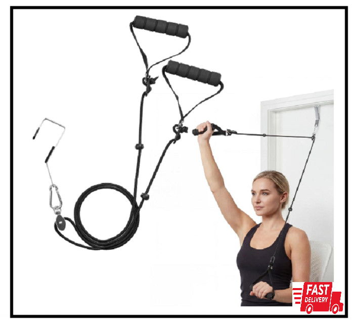 Shoulder Pulley for Physical Therapy, Over-The-Door Metal Hook | Fits Doors up t