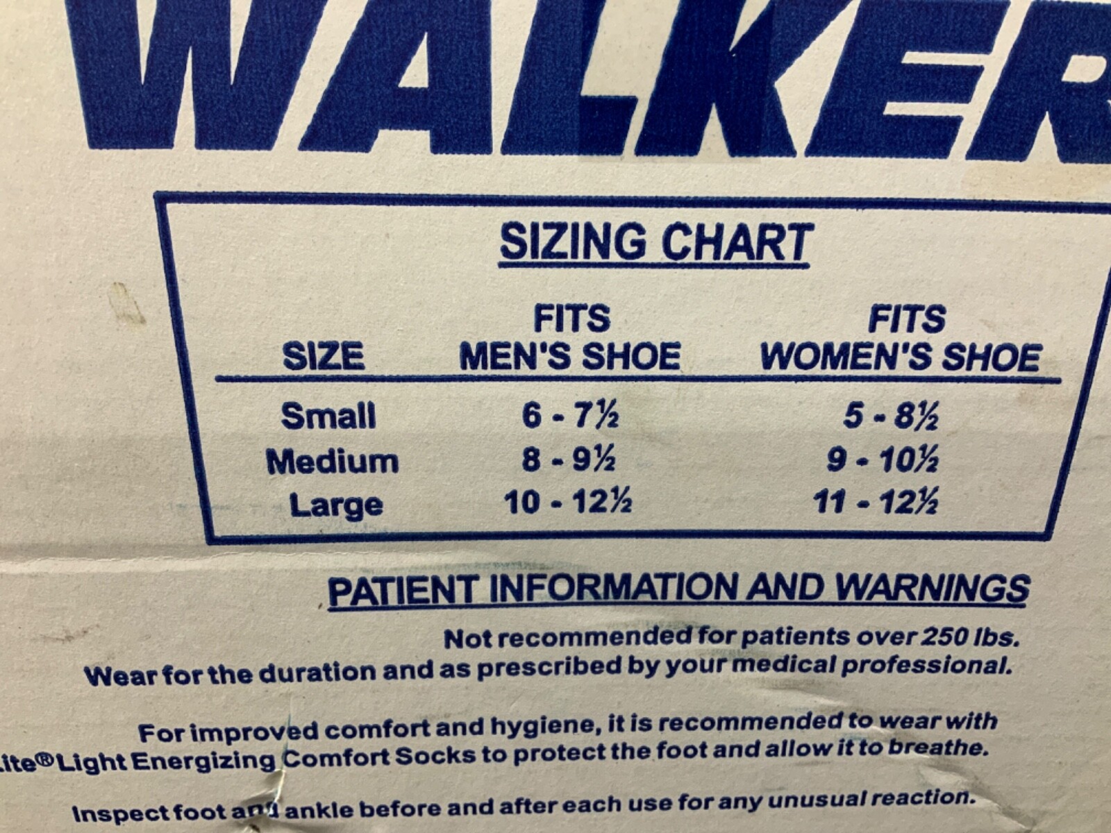 StepLite Ankle Walker Easy Strider Low Height, Size SMALL (M 6-7.5/ W 5-8.5)