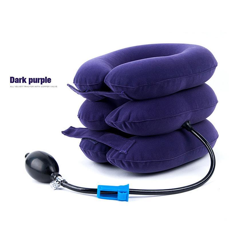 U Shape Inflatable Neck Cervical Vertebra Traction Shoulder Pain Relax Pillow