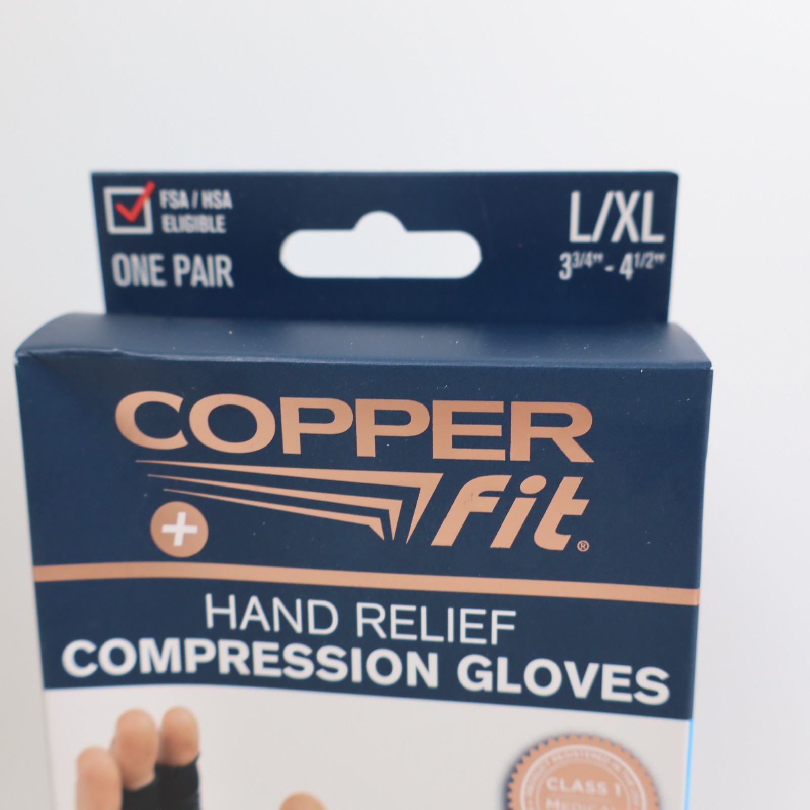 Copper Fit Compression Gloves Arthritis Pain Relief L/XL Unisex 1 Pair