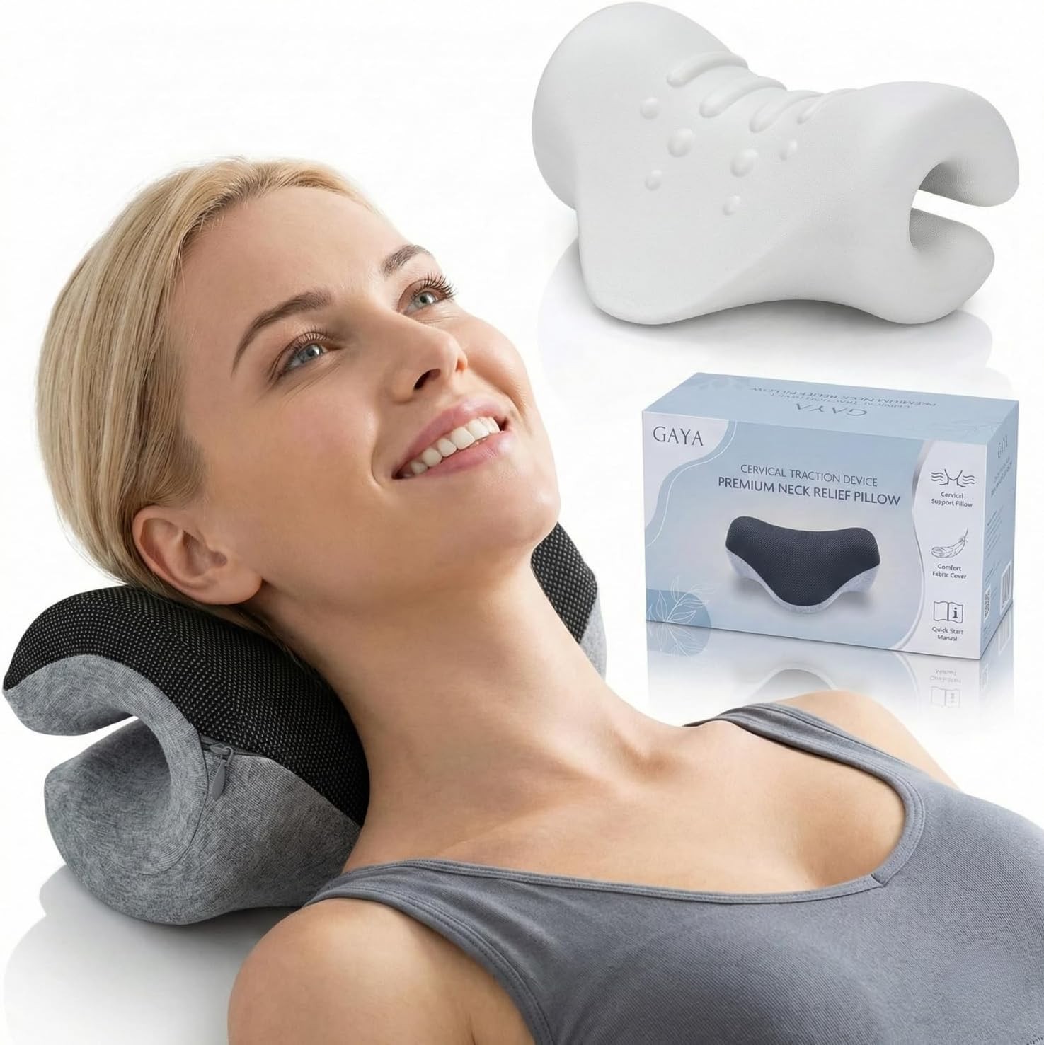 Neck Stretcher FSA/HSA Eligible Cervical Traction Device W/ Removable Washable