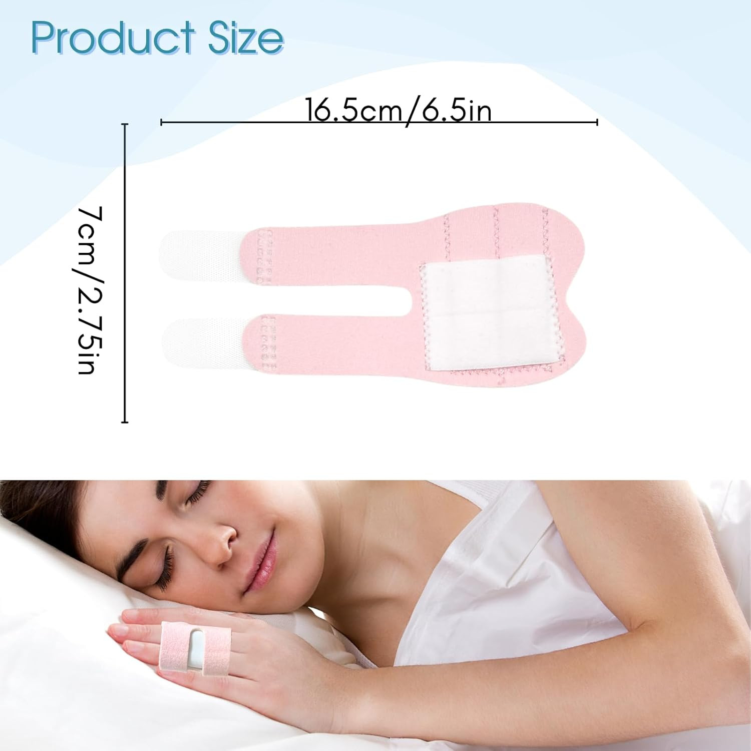 2Pcs Trigger Finger Splint with 2 Metal Bars, Thumb Universal, Pink