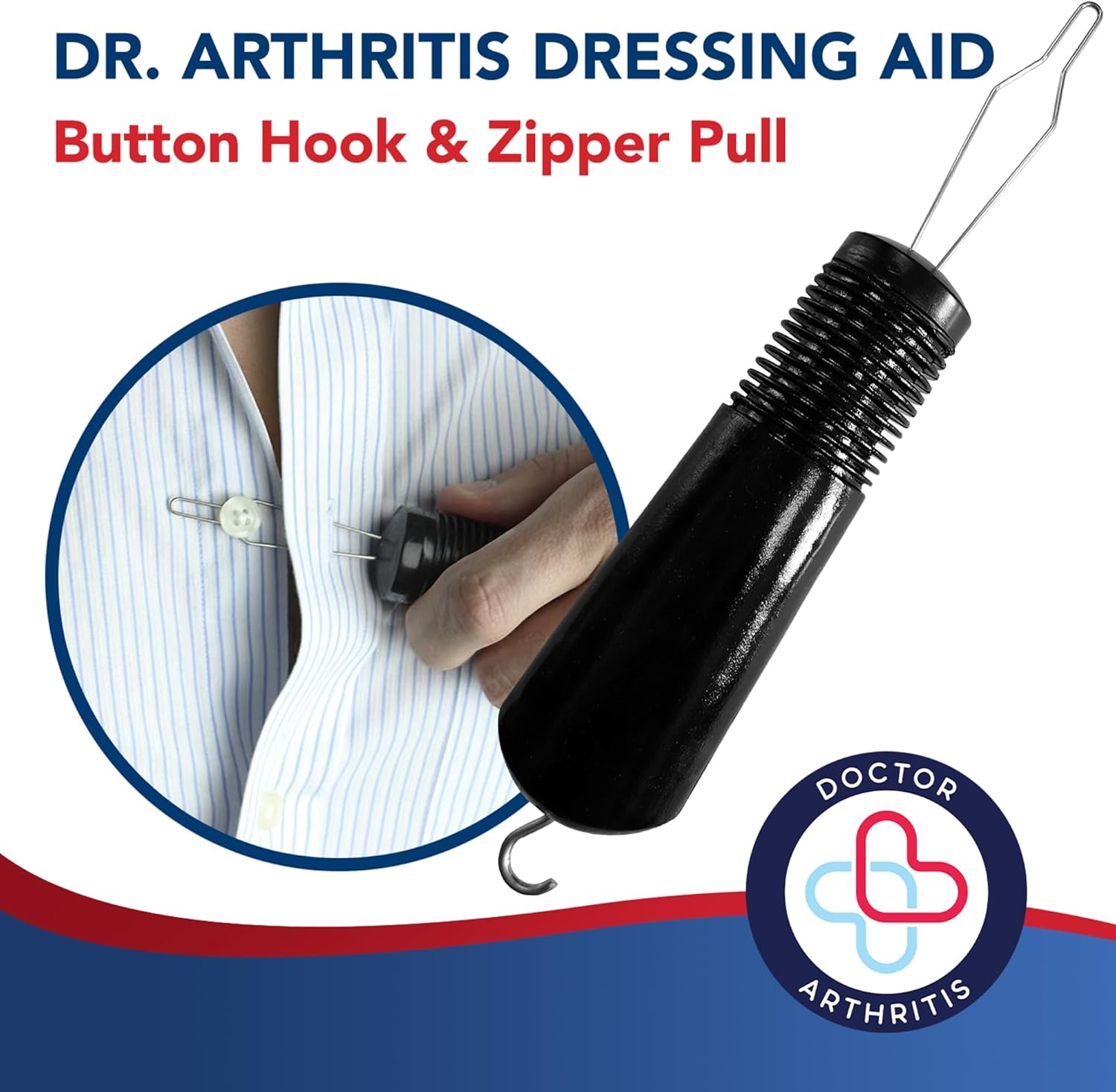 Button Hook and Zipper Pull Helper Arthritis Seniors
