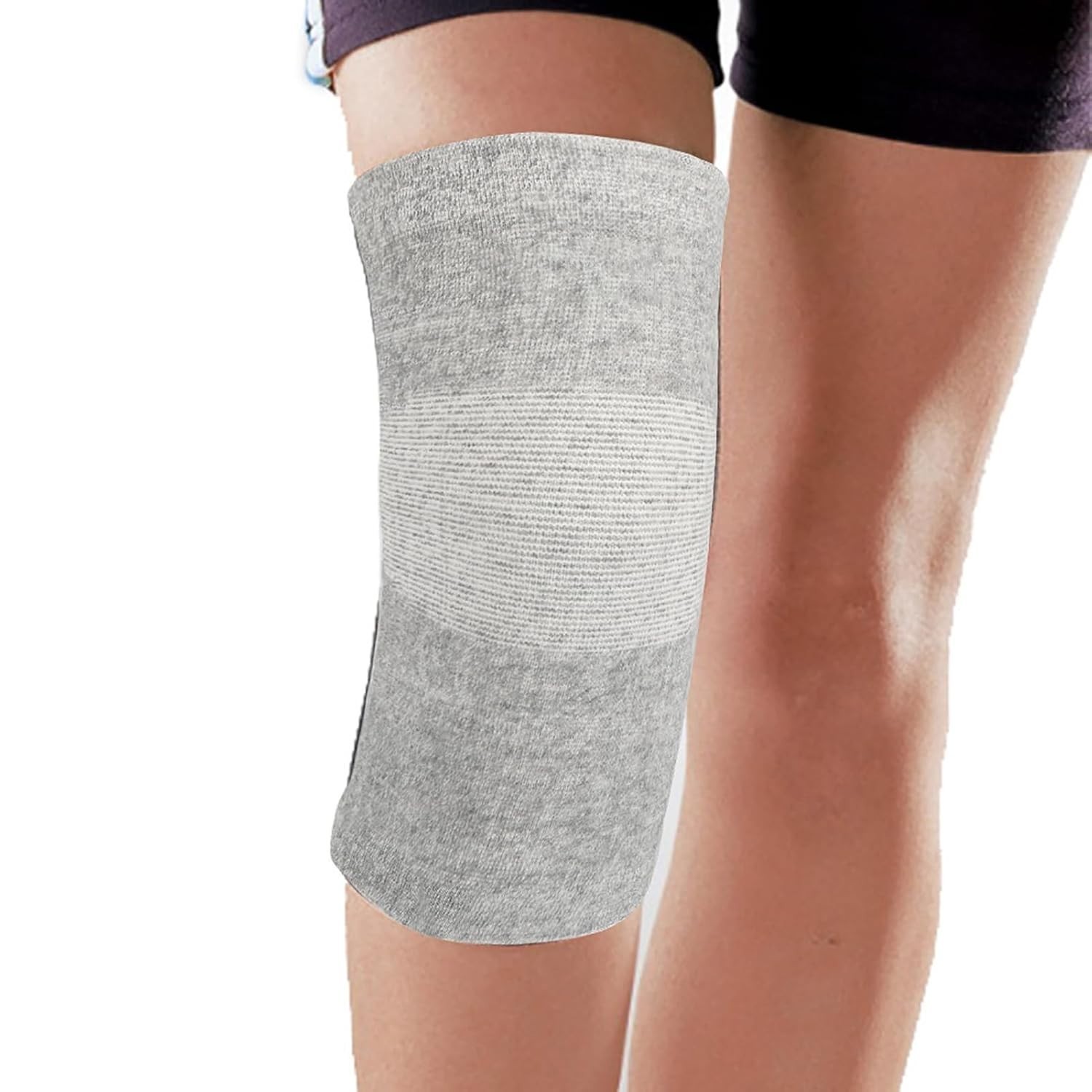 Bamboo Charcoal Compression Knee Sleeve – One Size for Sports & Arthritis Relief