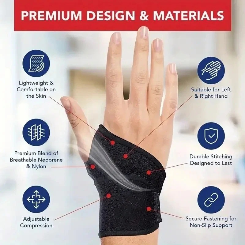 Carpal Tunnel Wrist Brace & Compression Glove Hand Splint Arthritis Pain Relief