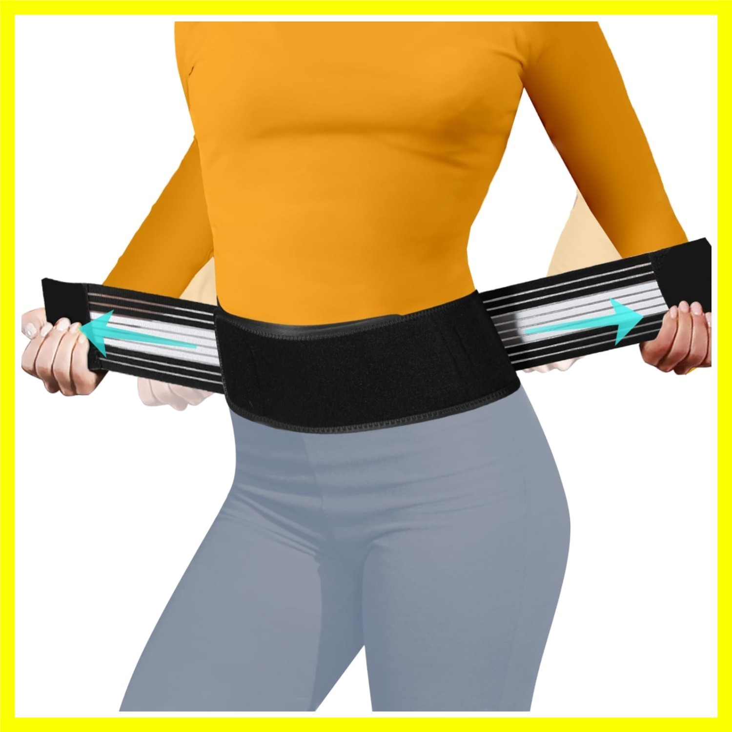 Lightweight Back Brace for Lower Back Pain Under Clothes – Relief from Sciati…