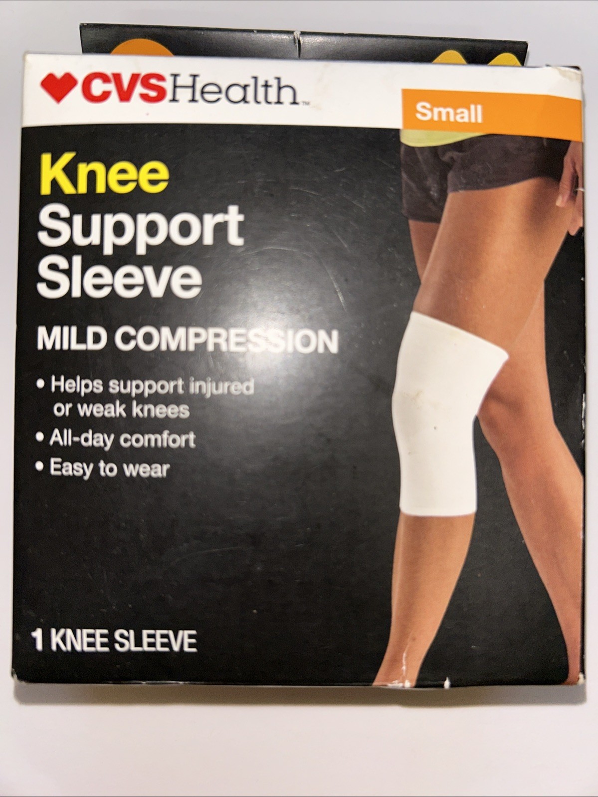 KNEE Support Sleeve CVS Health SMALL Mild Compression WHITE