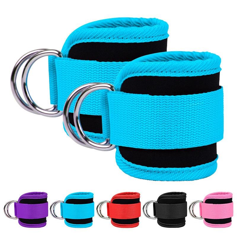 Gym Ankle Straps Double D-ring Adjustable Neoprene Padded Cuffs Ankle Weight Leg