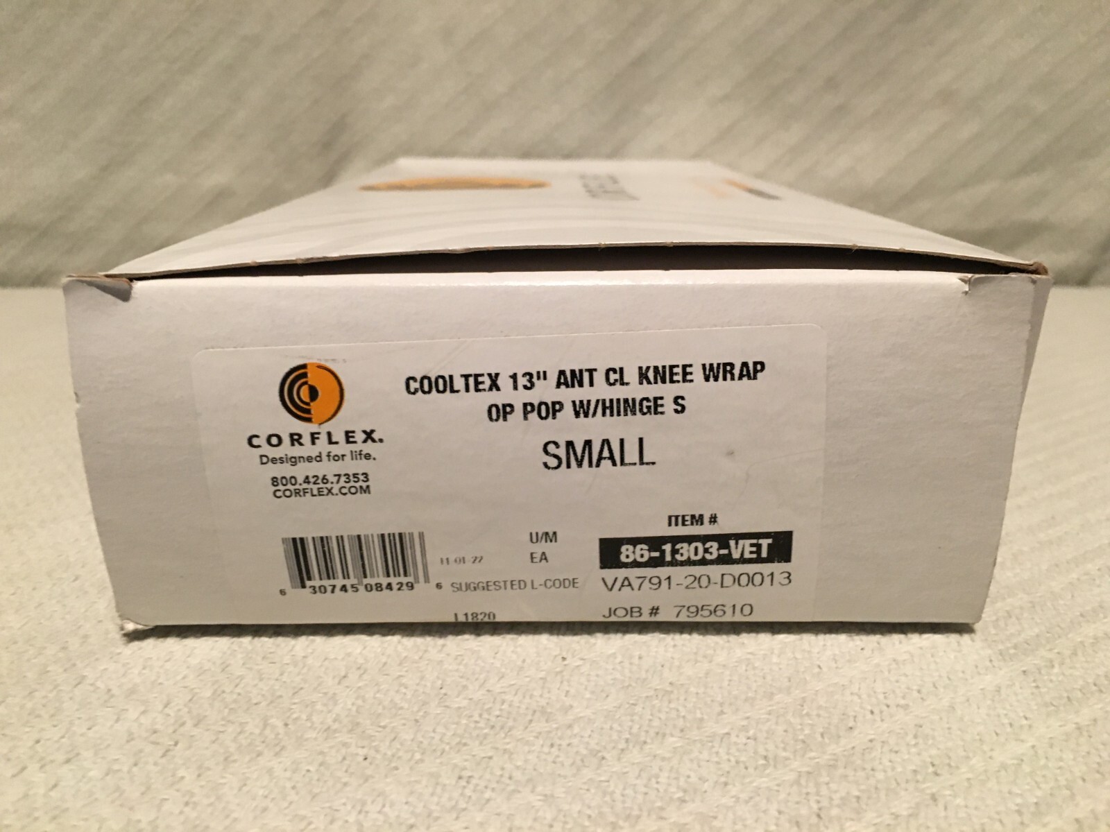 Small CORFLEX-Cool Tek 13″ Anterior Closure Knee Wrap OP Pop With Hinge 86-1303