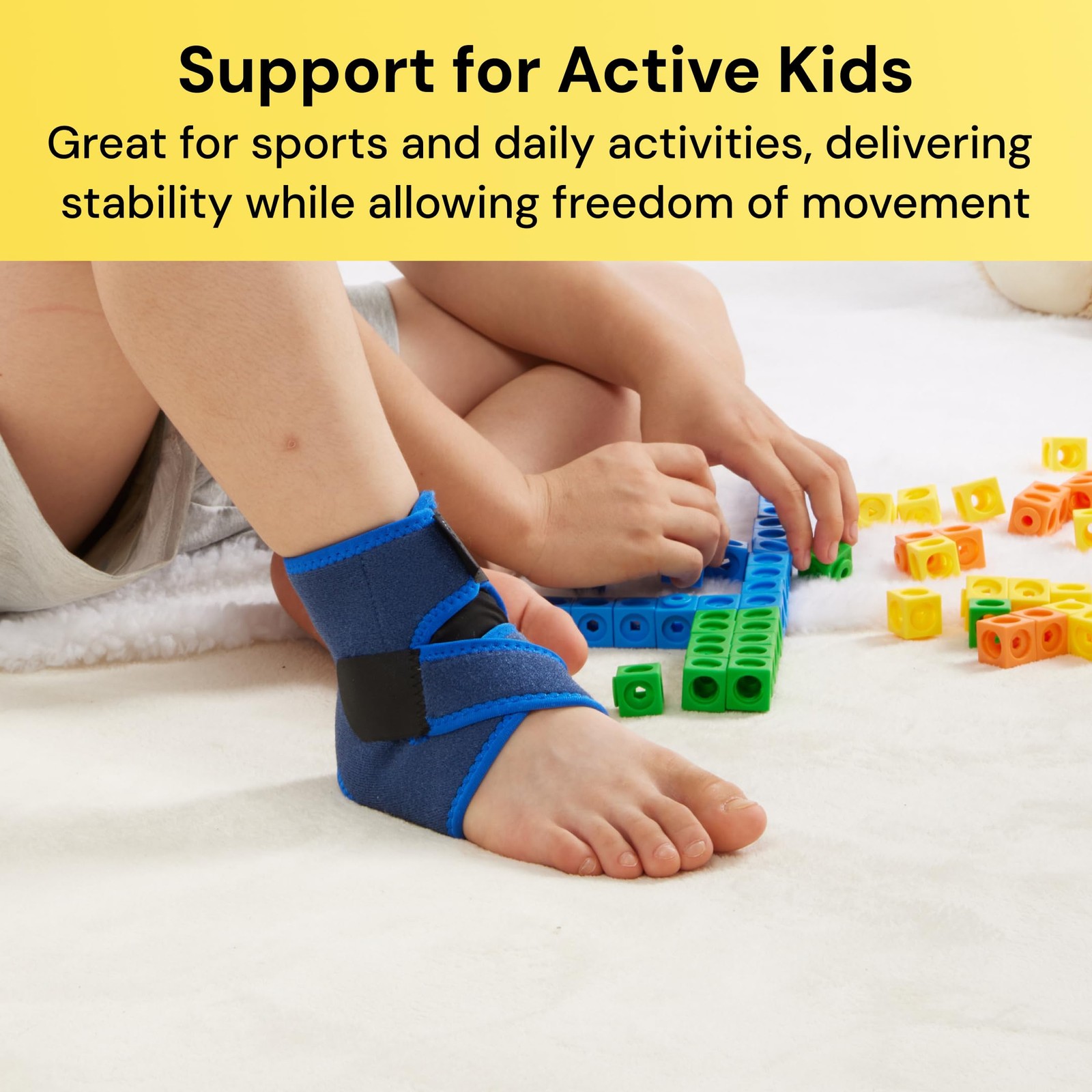 Kids Ankle Brace – Youth Sports Support for Boys & Girls Adjustable Foot Stab…