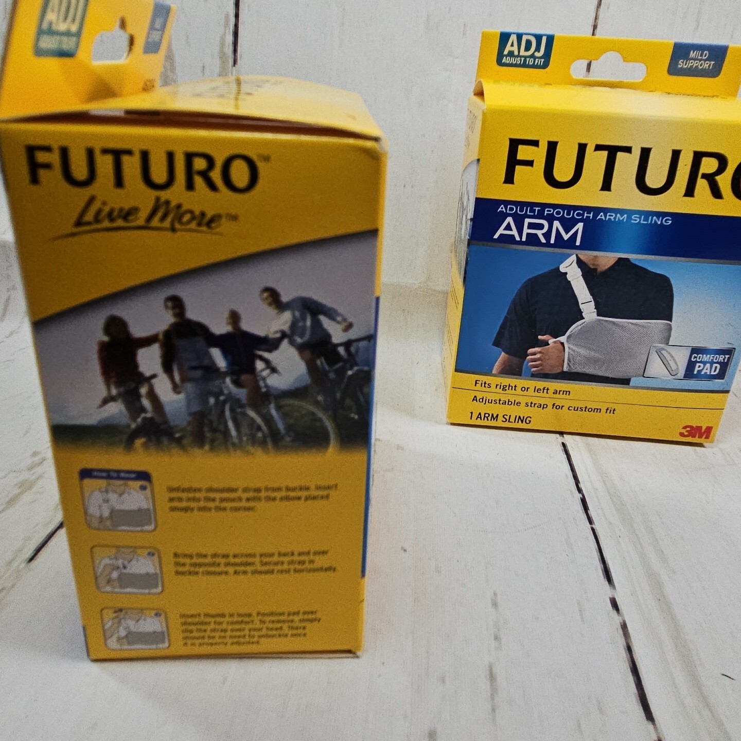 Lot Of 2 – FUTURO Adult Pouch Arm Sling Right/Left Mild Support Adjust To Fit 3M
