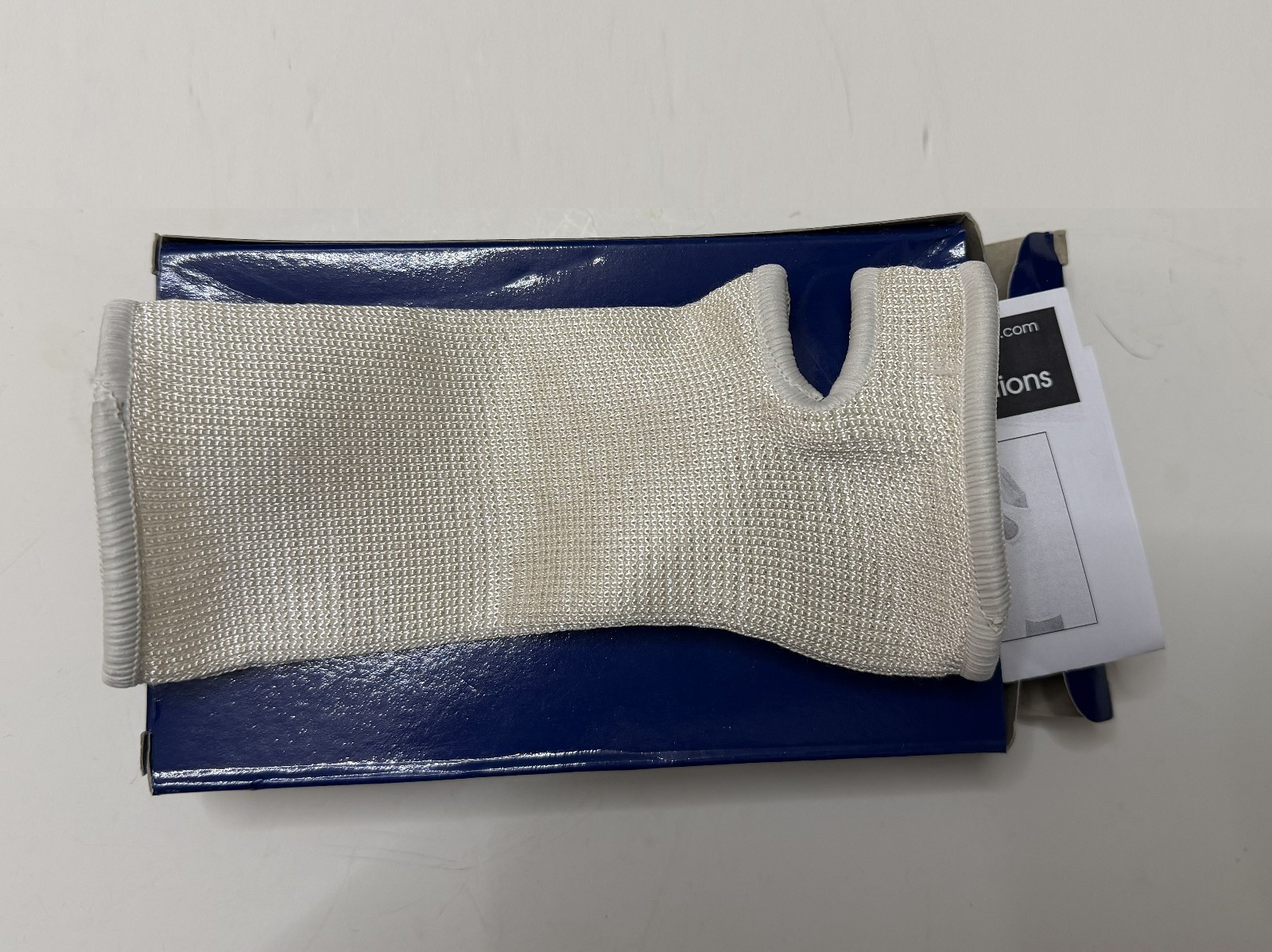 Advanced Orthopaedics LARGE White Elastic Slip-On Wrist Support NEW Made in USA