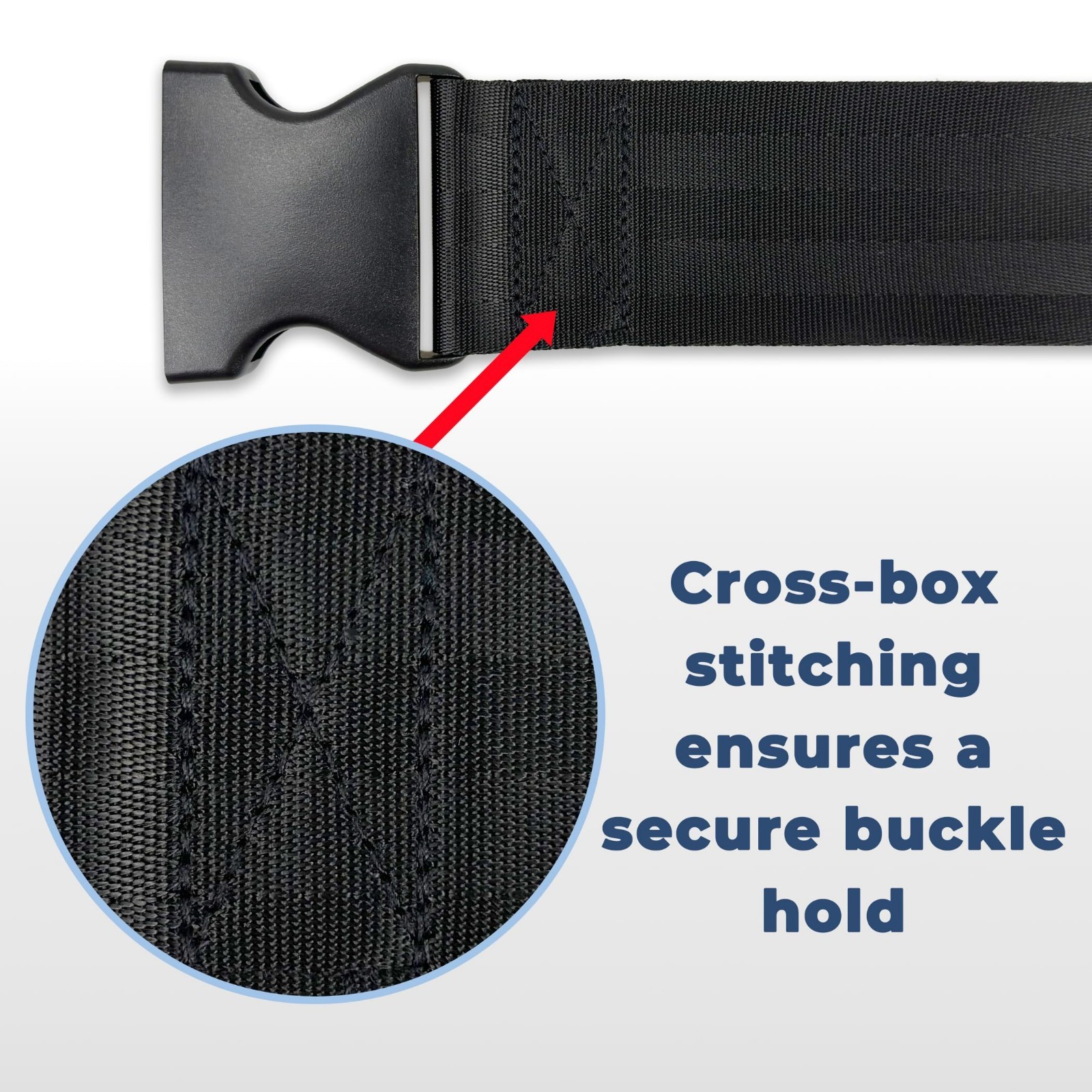 Adjustable Wheelchair Safety Strap Seat Belt – 2″ Wide, Slip-Resistant, 13-86″ F