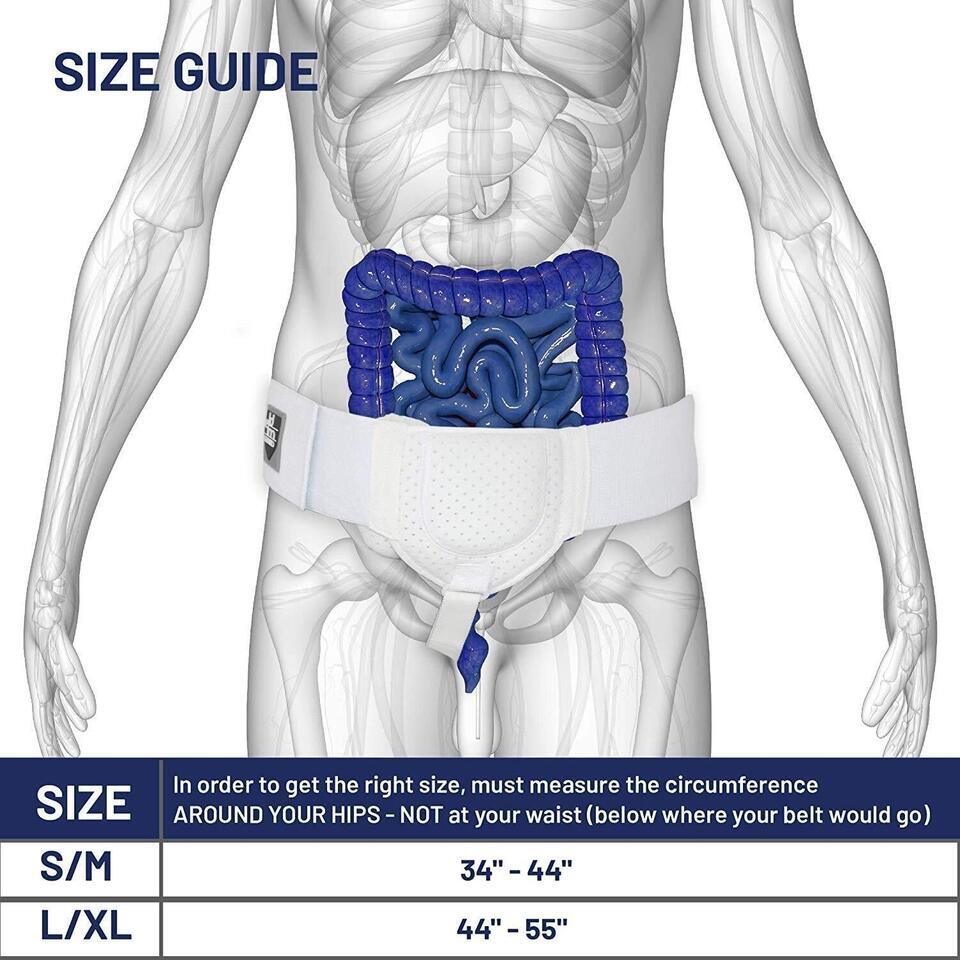 Hernia Support Belt Men Truss Brace Double Inguinal Groin Belt Left & Right Side