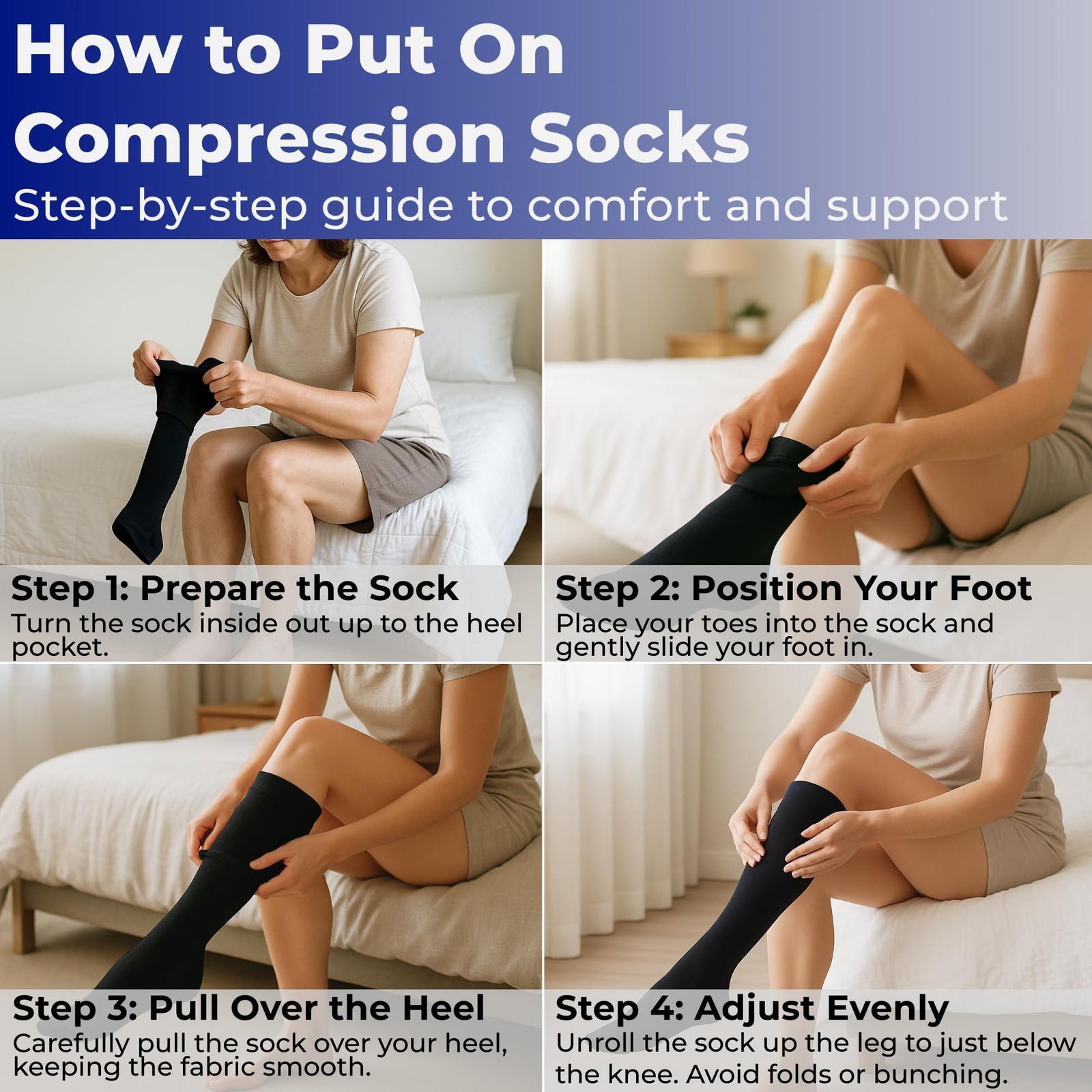 for Women and Men 20-30mmHg Wide Calf – XXL Knee High Compression Stockings f…