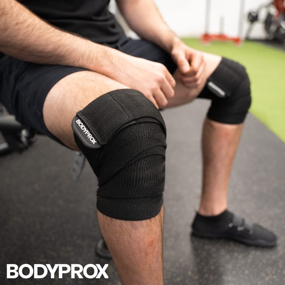 Durable Knee Wraps 2 Pack for Heavy Lifting – Compression & Injury Prevention