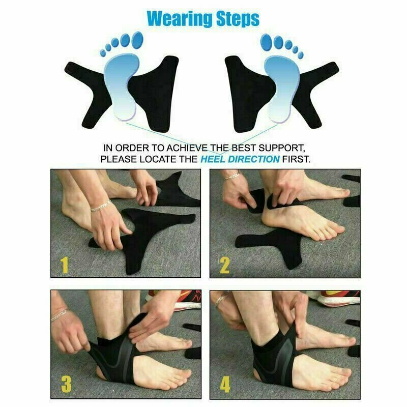 Ankle Brace Support Compression Sleeve Plantar Fasciitis Pain Relief Feet Wrap