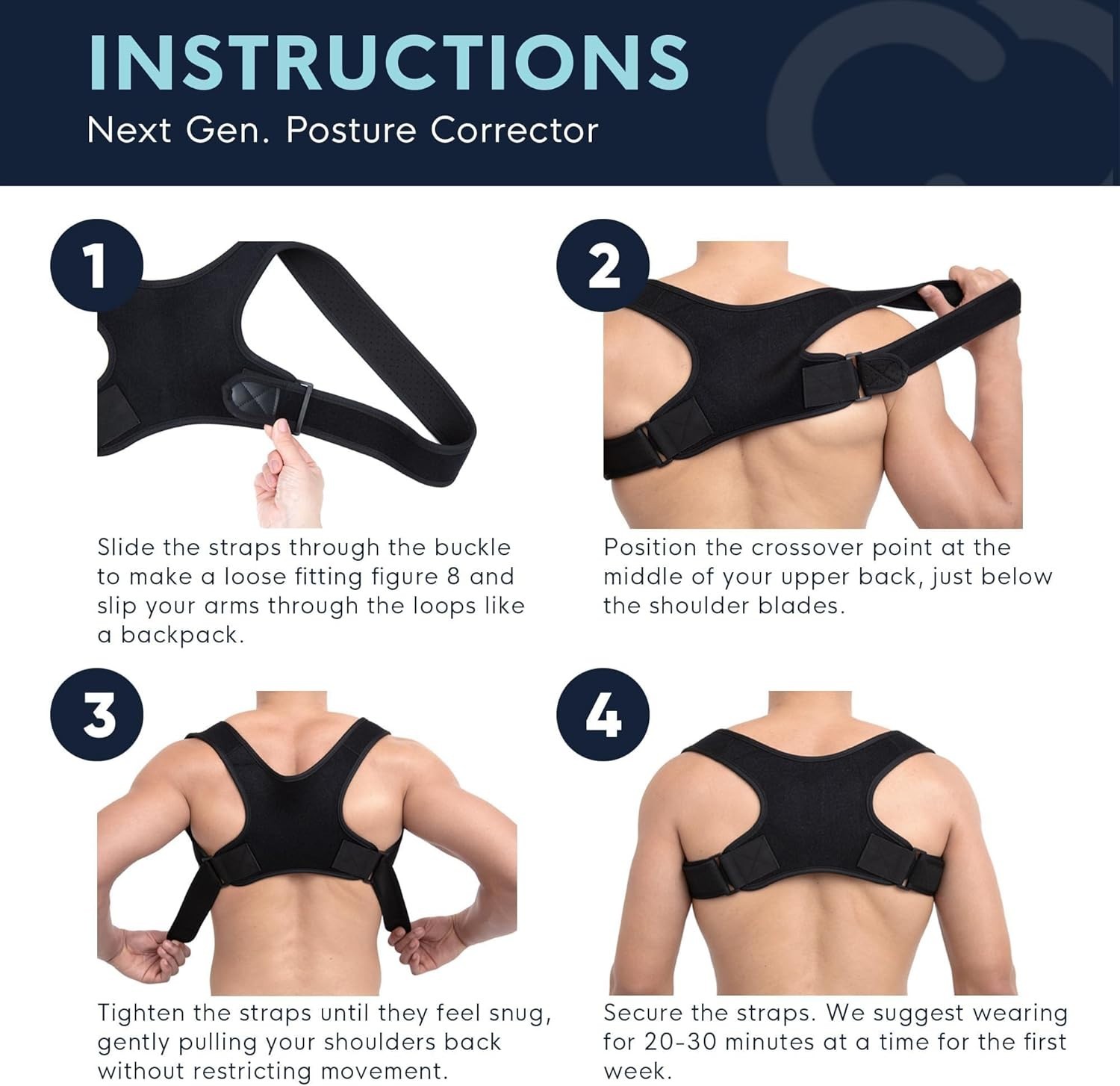 Next Generation Copper Infused Posture Corrector – Pain Relief & Recovery Aid