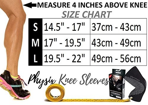 Physix Gear Knee Compression Sleeve for Men & Women – Best Compression Knee B…