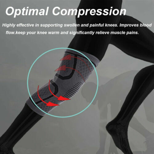 Knee Compression Brace Sleeve Support Sport Joint Injury Pain Relief Arthritis