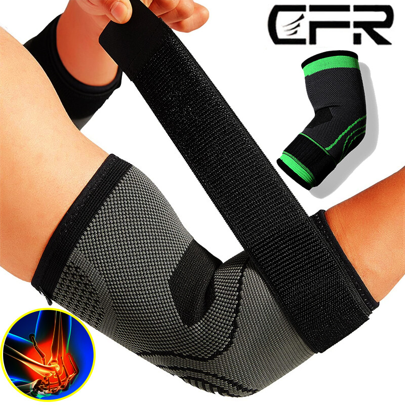 Compression Elbow Sleeve Brace Support Arthritis Tendonitis Pain Relief Wrap US