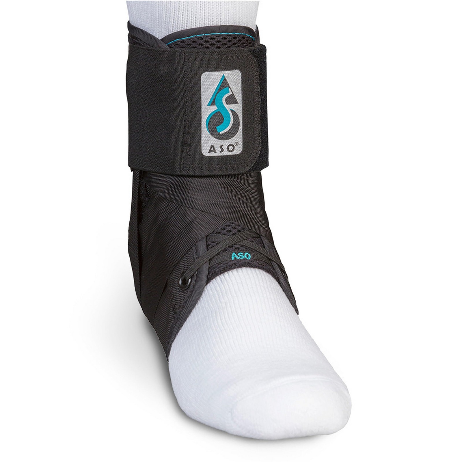 ASO Ankle Stabilizer X-Small Black Lace Up Brace Sprain Instability Orthopedic