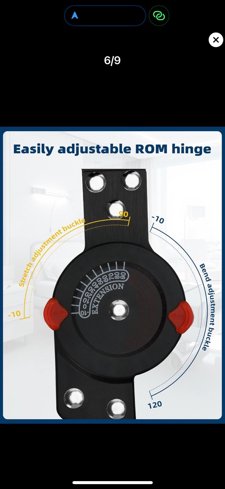 Hinged ROM knee brace, Adjustable post-op, knee for arthritis,acl,mcl injury