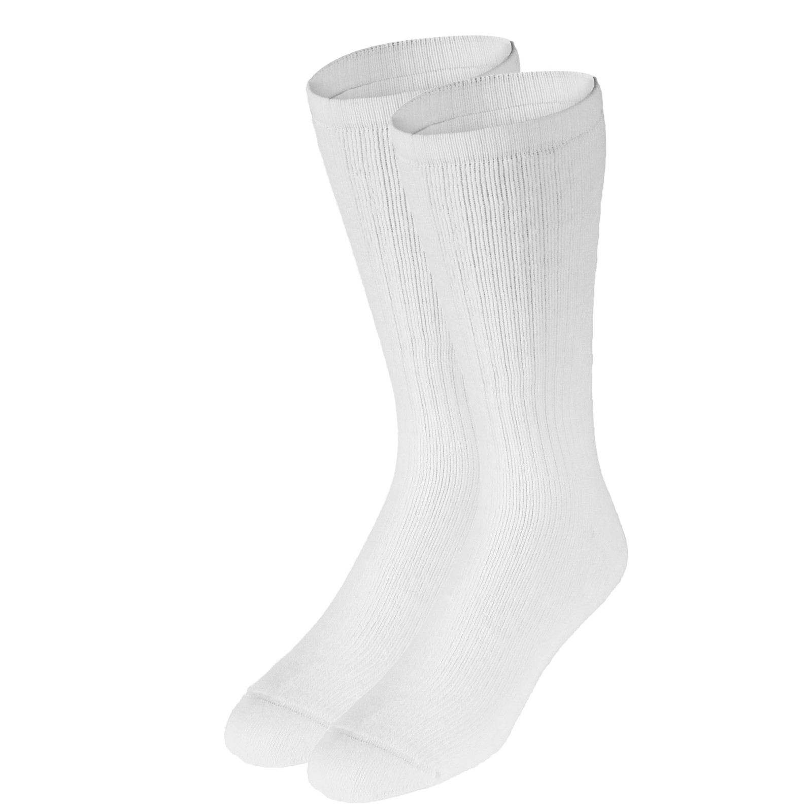 NuVein 8-15 mmHg Medical Compression Socks, Mid Calf Crew Medium, White