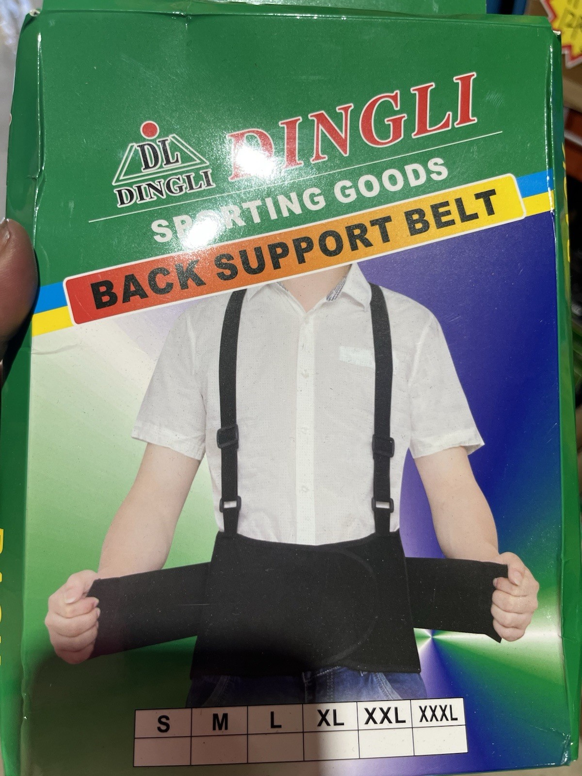 Dingli Back Support Belt Black Adjustable S-XXXL Stabilization Support Unisex
