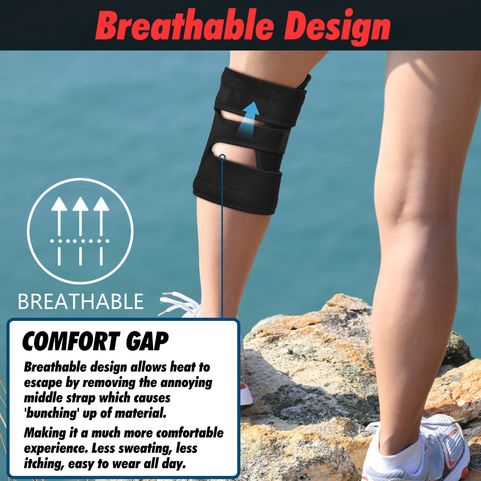 Knee Brace Compression Sleeve Support Sport Joint Arthritis Patella Stabilizer
