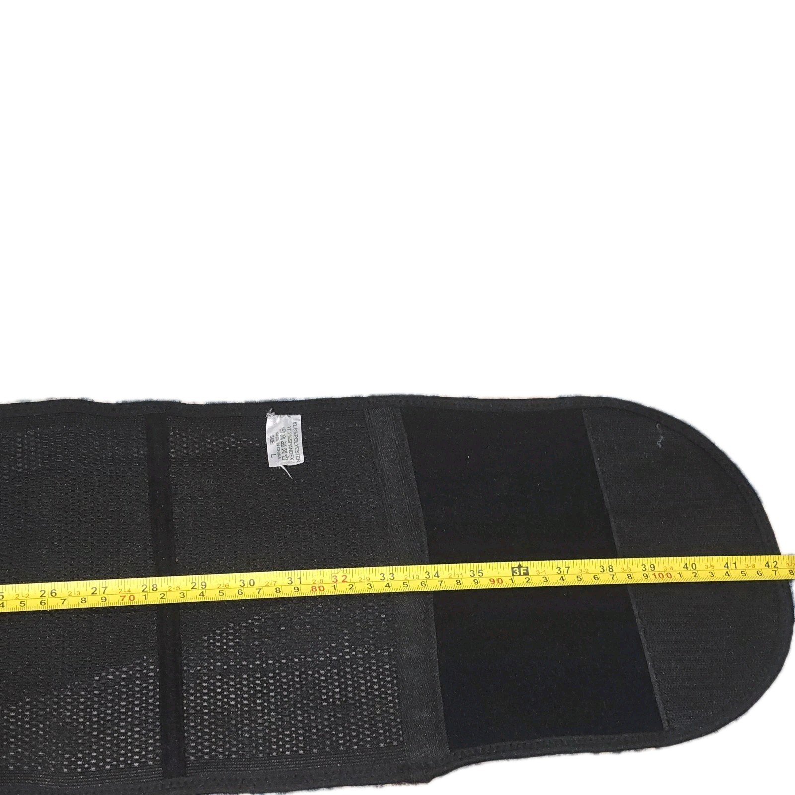 Black Adjustable Back & Waist Compression Support Brace Belt Wrap Size L