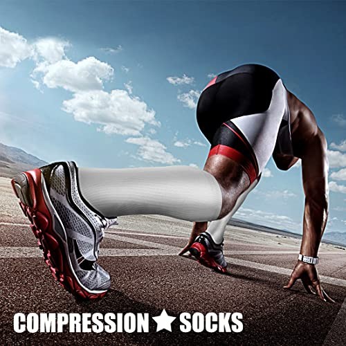 Women’s Small-Medium Compression Socks – 4 Pairs – White/White/White/White