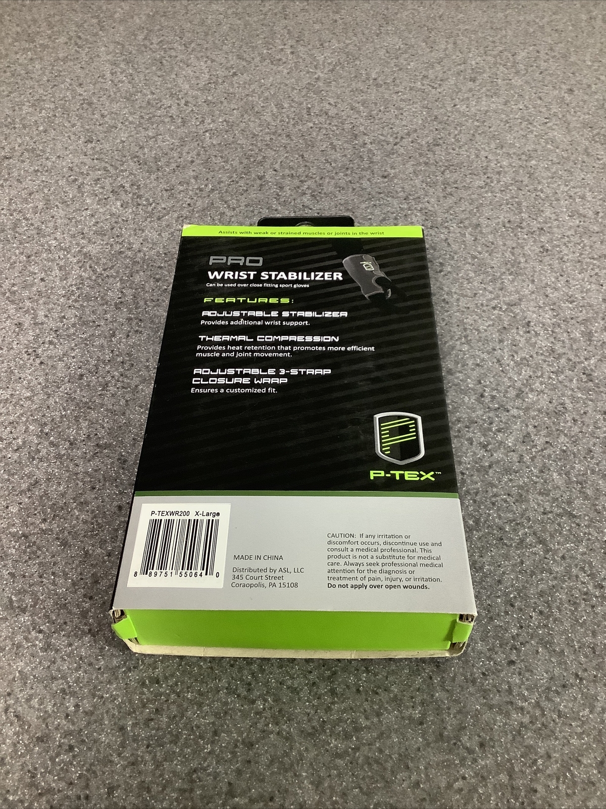 P-TEX Pro Adjustable Wrist Stabilizer Size XL Thermal Compression M43B
