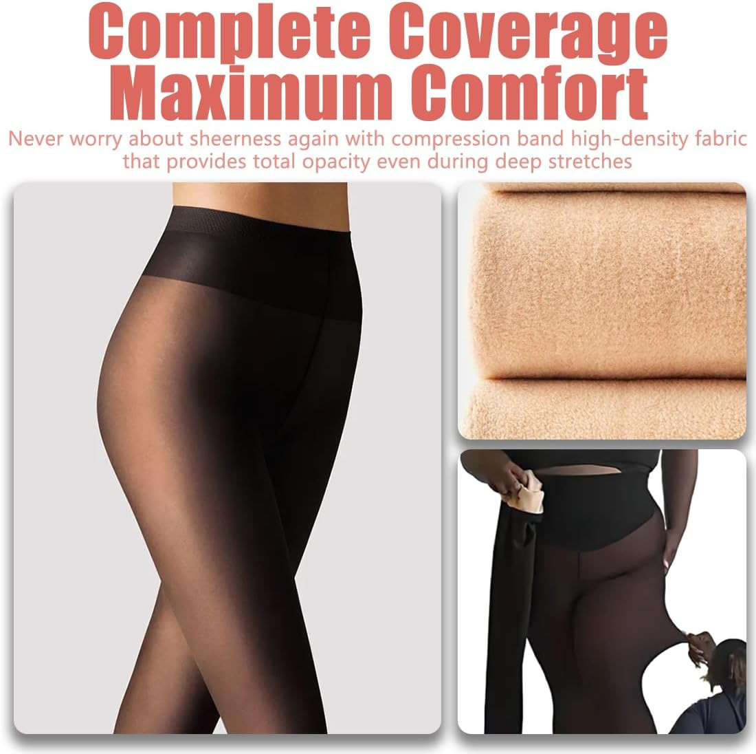 New Compression Band & One Seam Option, the Original Magic Fleece Lined Leggings