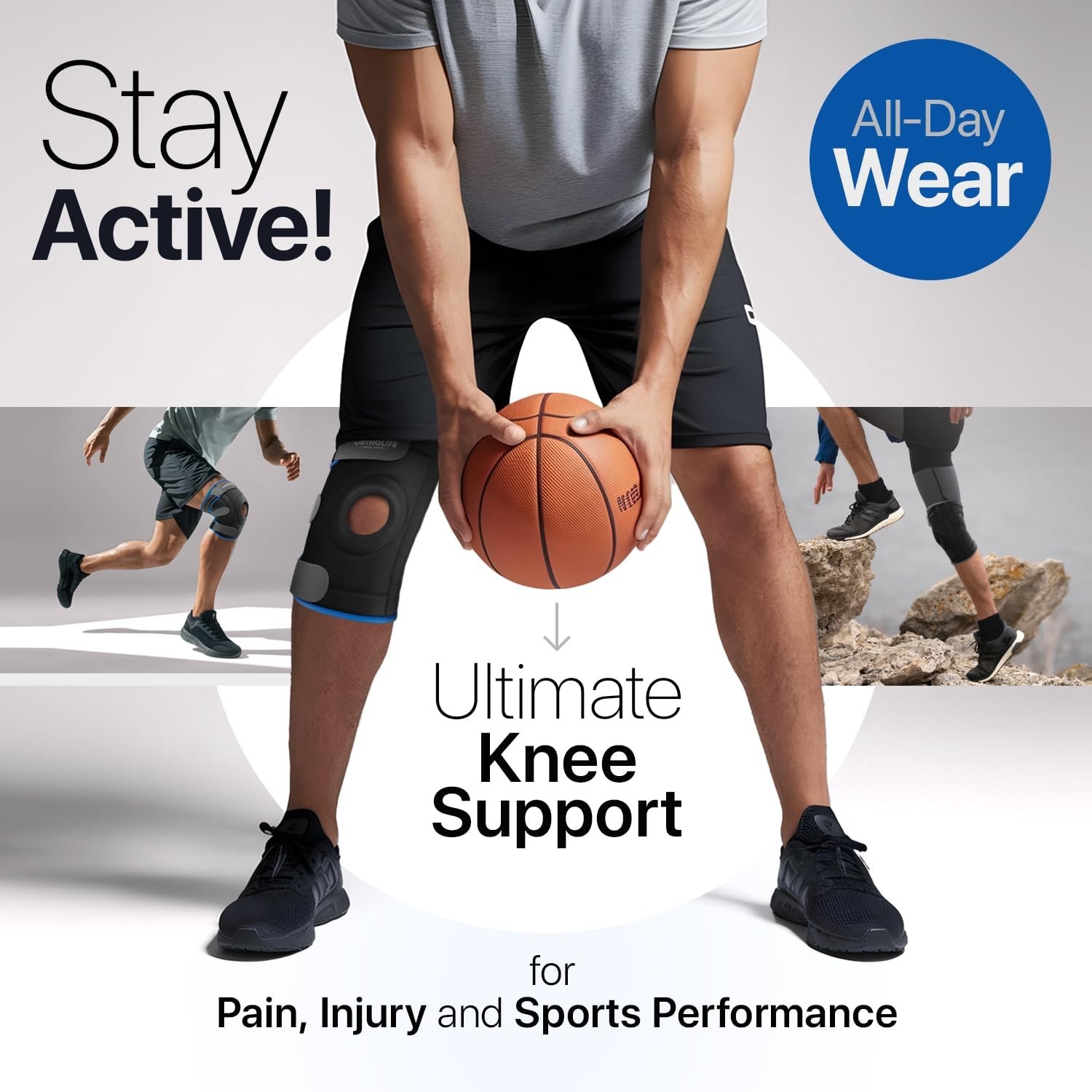 Knee Brace Compression Sleeve for Meniscus Tear, ACL, Arthritis Pain Relief