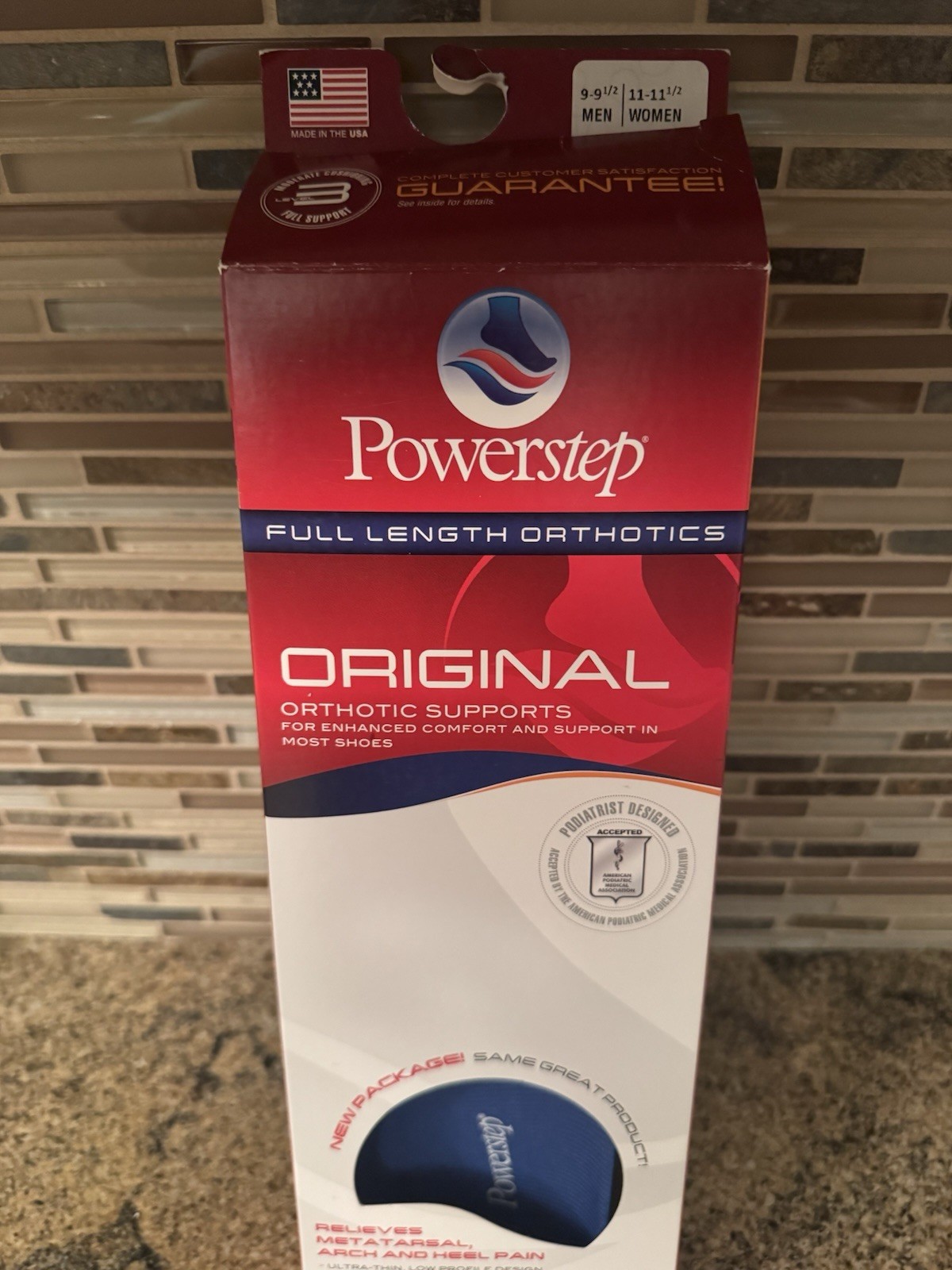 Powerstep Mens 9-9 1/2 Women’s 11-11 1/2 Orthotics Insoles Pinnacle Free Shippin
