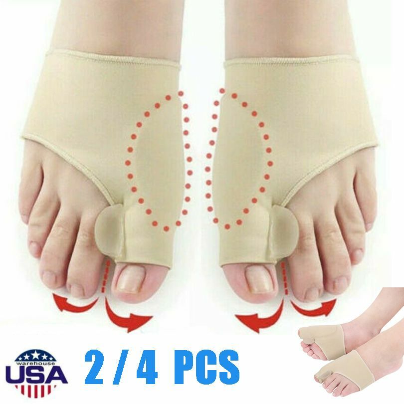 2/4X Hallux Valgus Bunion Corrector Orthopedic Adjuster Brace Foot Toe Separator