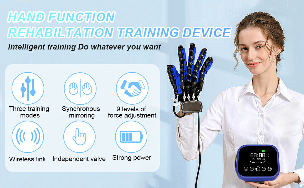 Hand Function Rehabilitation Robot Gloves for Finger Hemiplegia Recovery Trainer