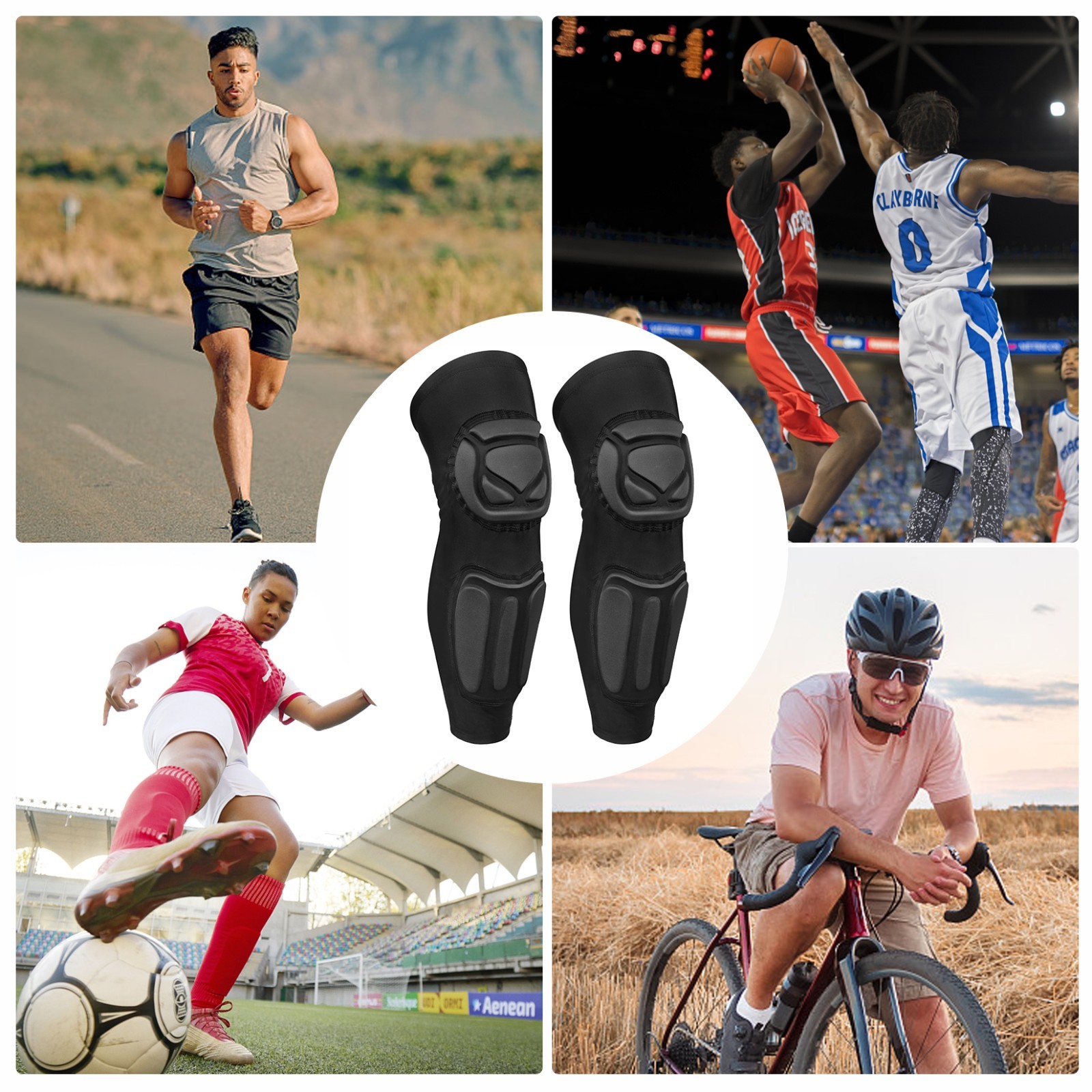 Basketball Knee Pads Compression Sleeve Support Brace Protective Guard for Sport