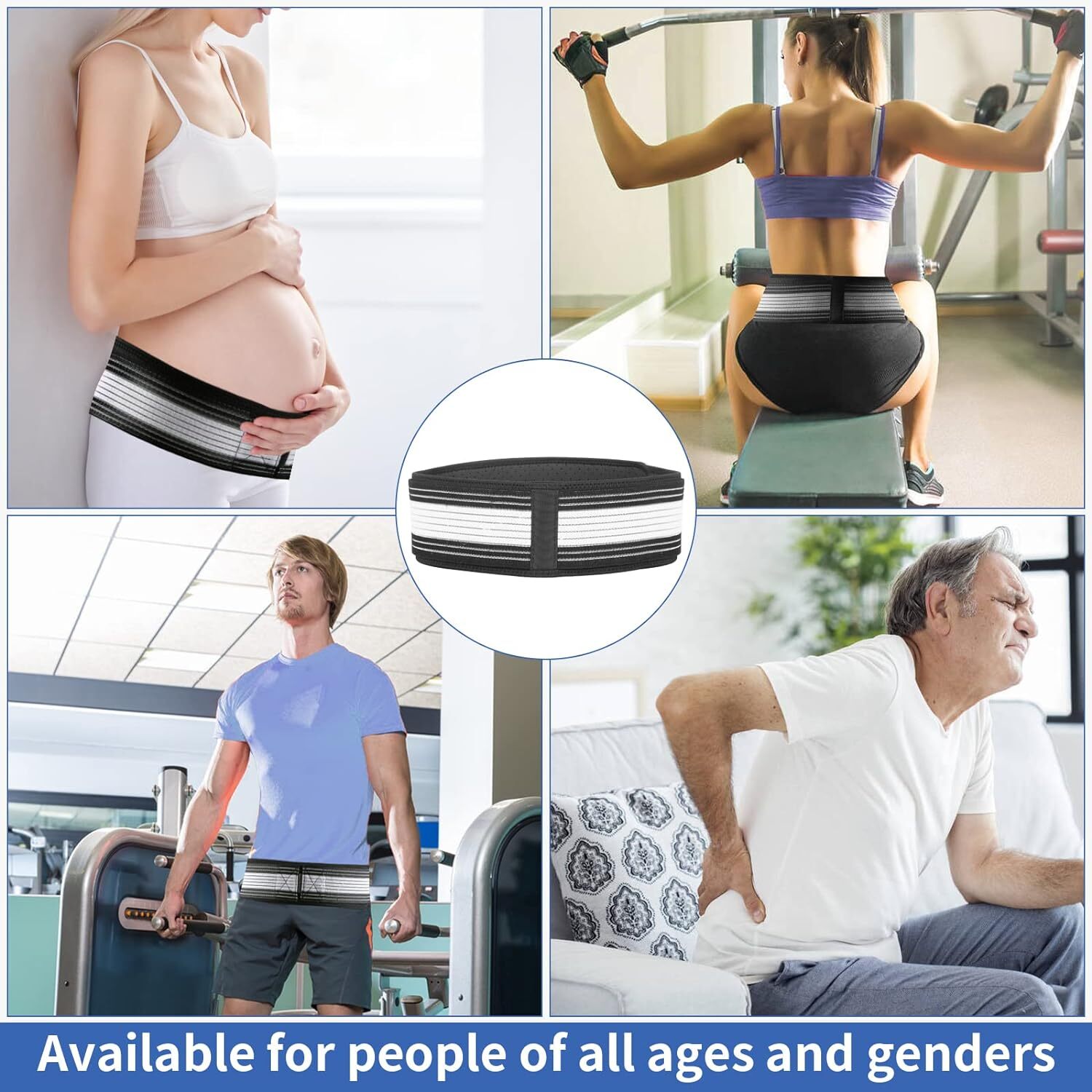 Lower Back Pain Sciatica PainRelief, HipBelt Back Support Waist Brace Women Men