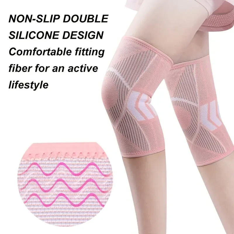 2 PCS Knee Sleeve Compression Knee Pads Breathable Nylon Knitted Kneepad XL