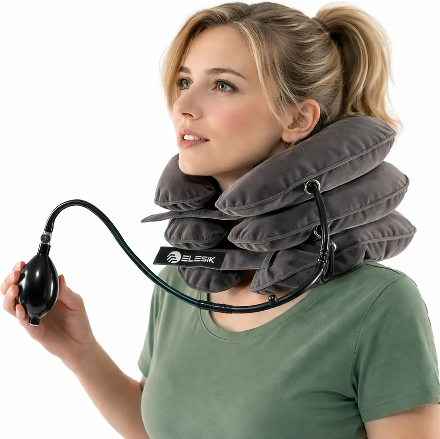 Cervical Neck Stretcher and Cervical Traction Device, Inflatable Neck Traction D