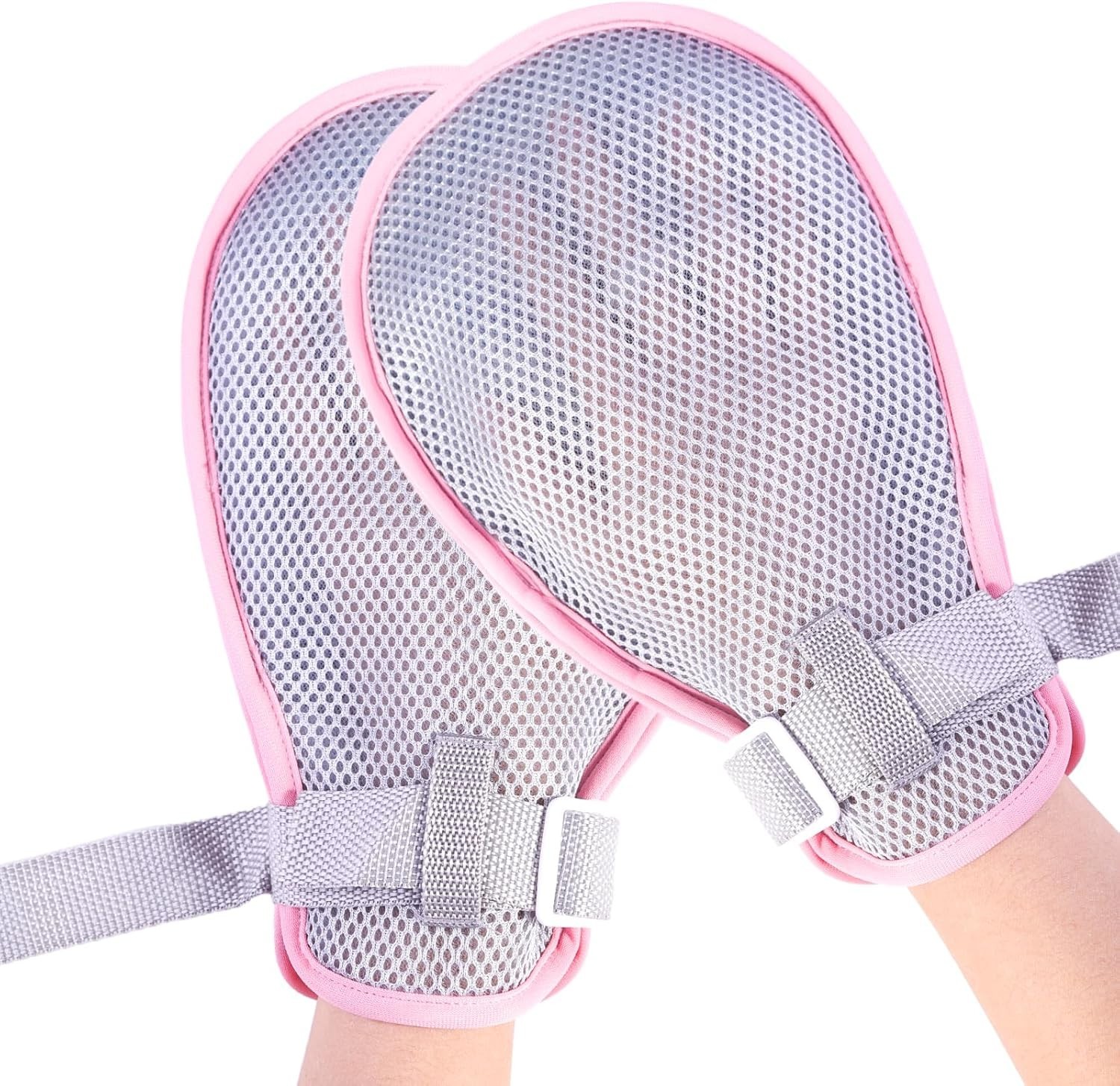 2-piece Adult medical restraint gloves – anti-grabbing gloves with grip plates