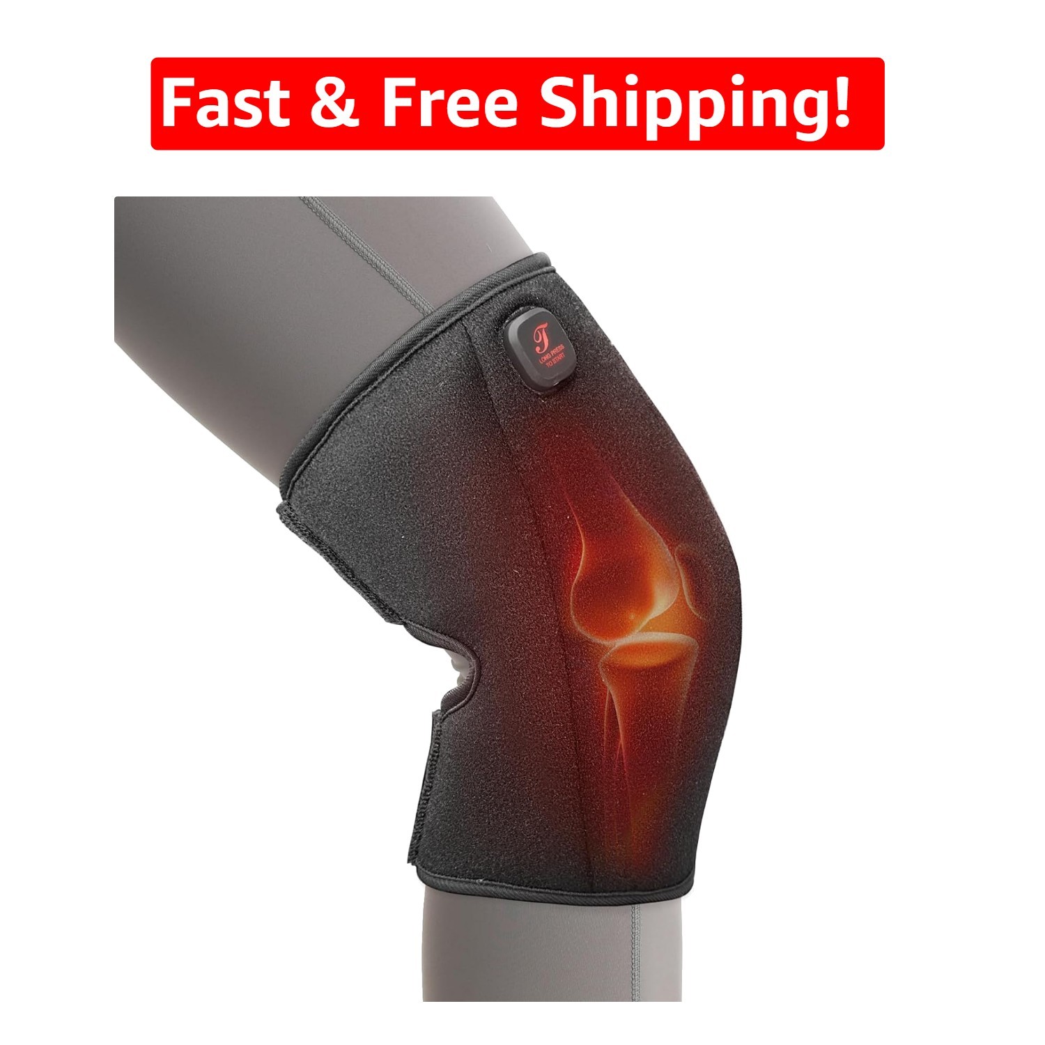 Soft Polyester Cordless Knee Heating Pad – Ideal for Arthritis and Muscle Pain