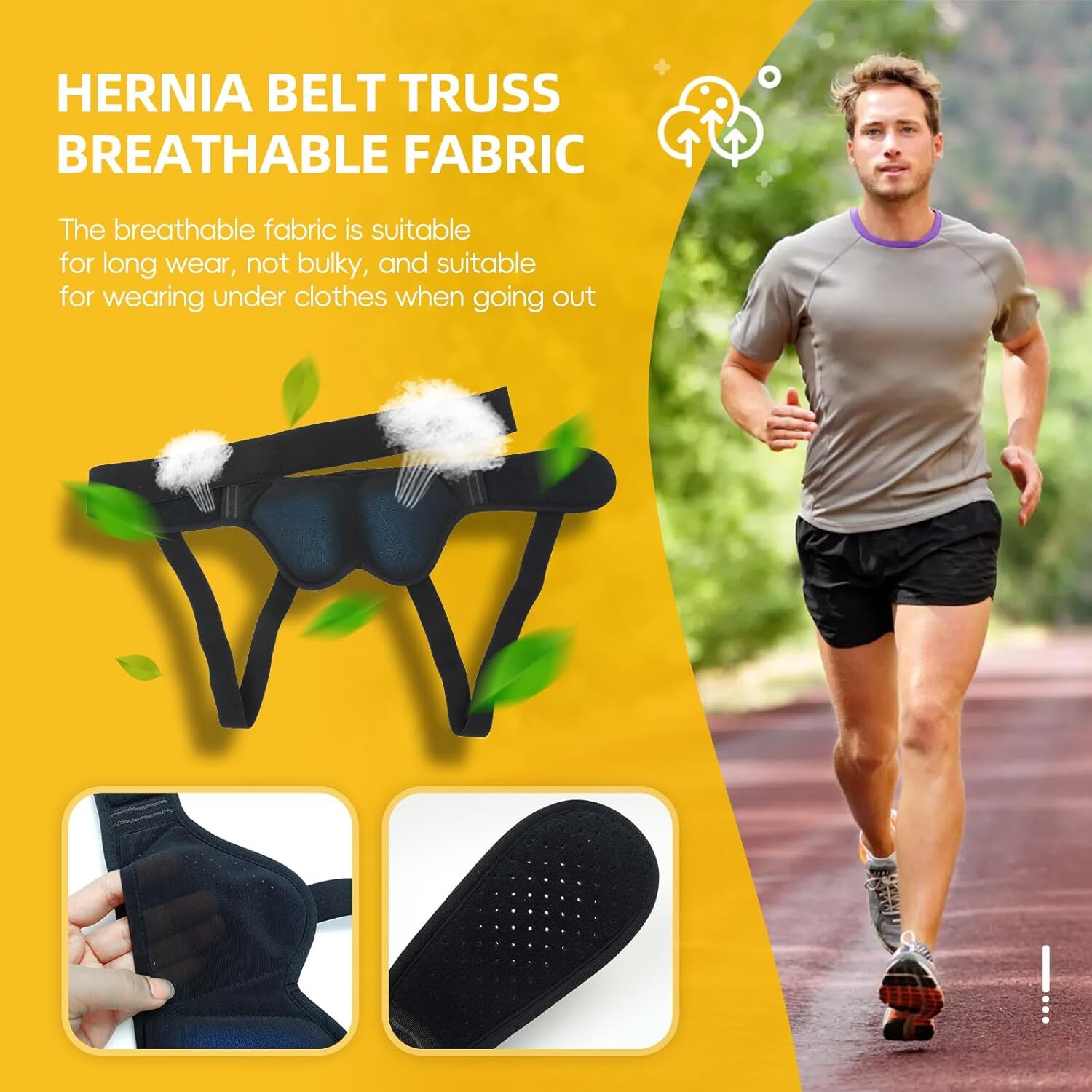 Double Inguinal Groin Hernia Support Belt Truss Brace for Men Women Pain Relief