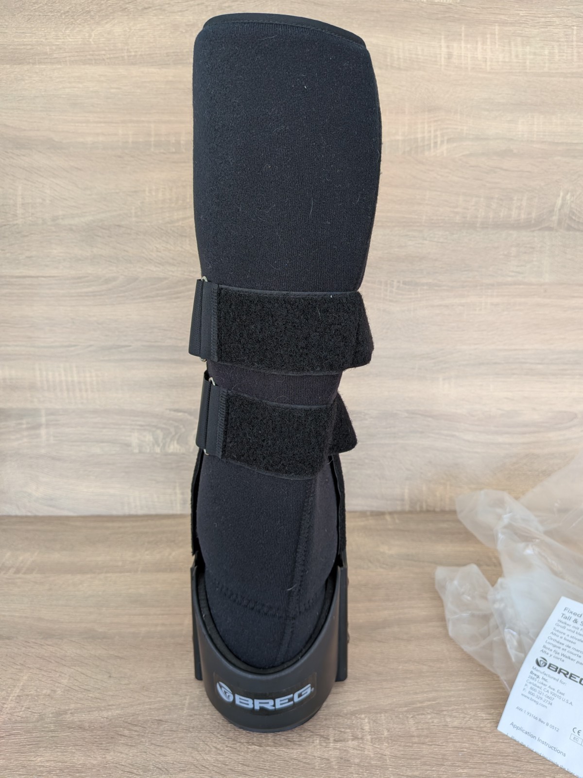 Breg Walker Ankle Fixed Tall Walking Boot XL BLACK 00065 Adjustable Straps